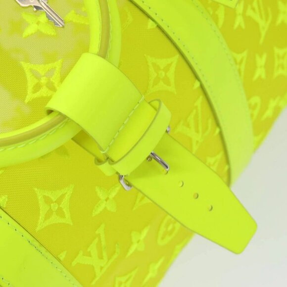 LOUIS VUITTON Monogram Mesh Keepall Bandouliere 50 Bag Yellow - Picture 8 of 15